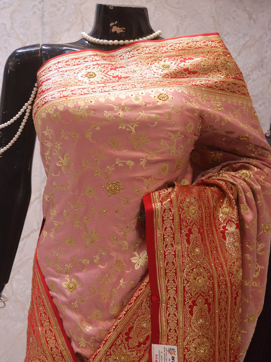 “The Pink Duet” Premium Banarasi Silk Saree