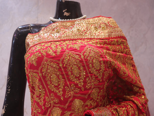 “The Red Salsa” Premium Designer Saree
