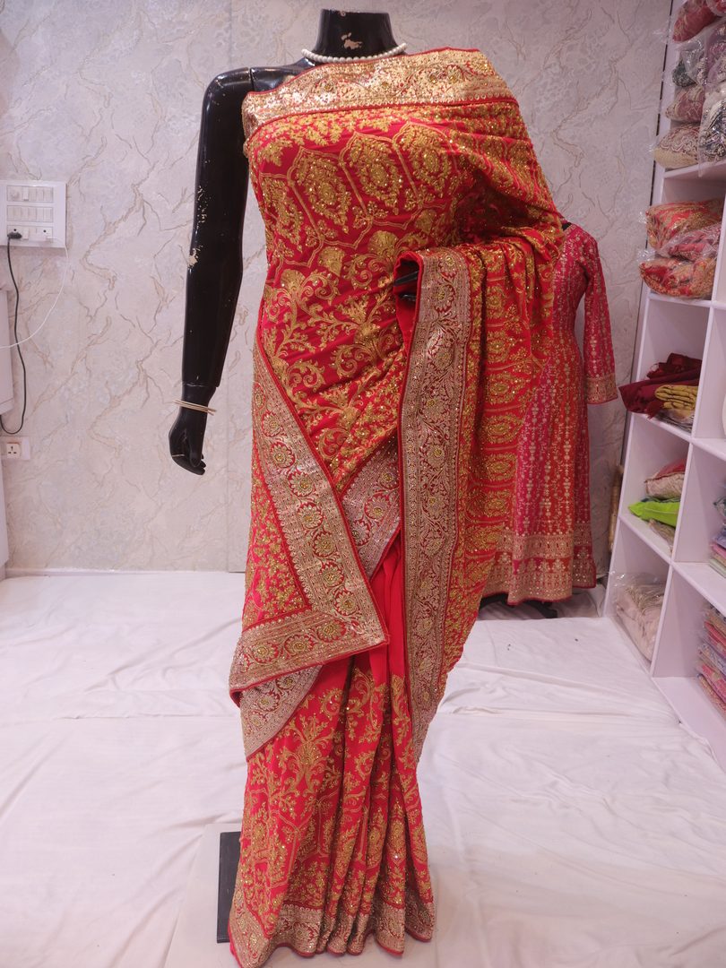 “The Red Salsa” Premium Designer Saree
