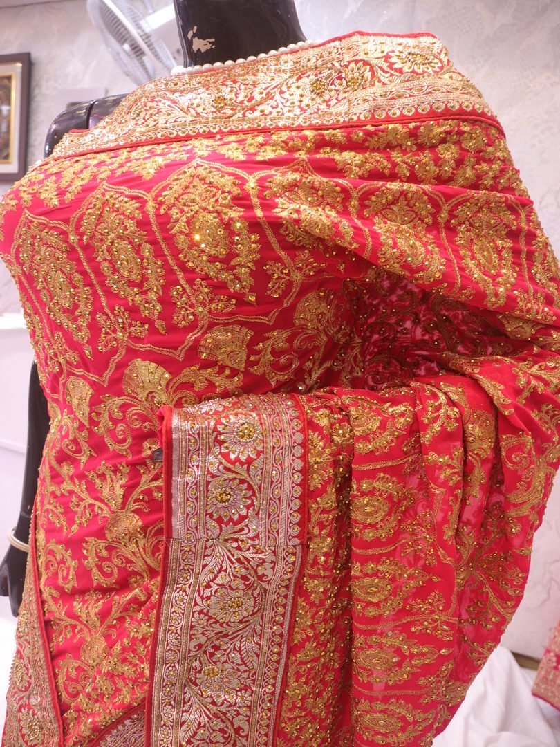 “The Red Salsa” Premium Designer Saree
