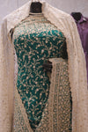 "The Persian Green Duet" Premium Designer Saree with Veil