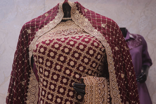 “The Wine Splash” Vol 2 Premium Designer Saree with Veil