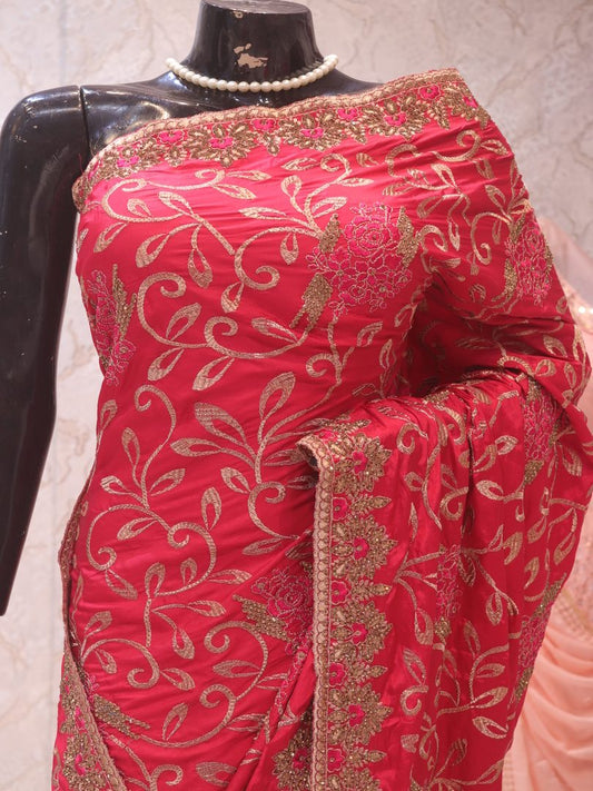 “The Raspberry Sorbet” Premium Designer Saree