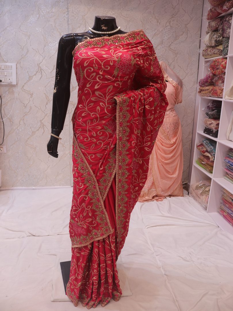 “The Raspberry Sorbet” Premium Designer Saree