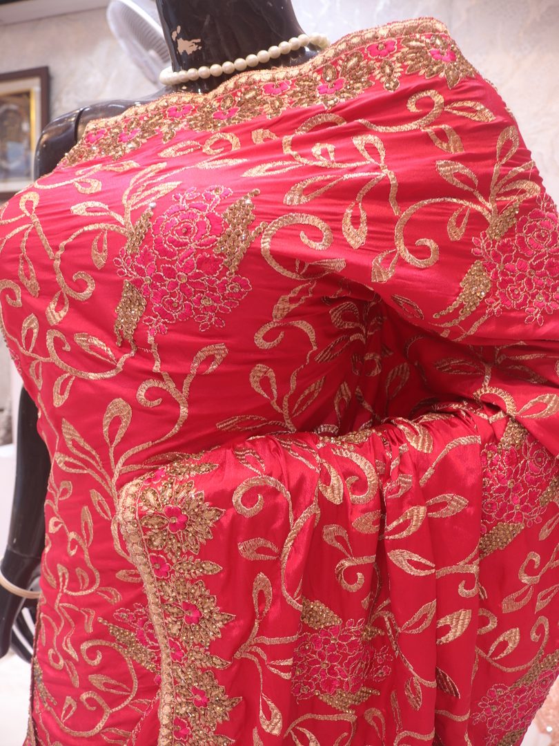 “The Raspberry Sorbet” Premium Designer Saree