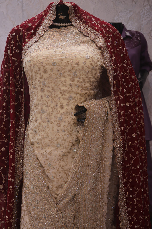 “The Floral White” Vol 2 Premium Designer Saree with Veil