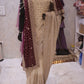 “The Floral White” Premium Designer Saree with Veil