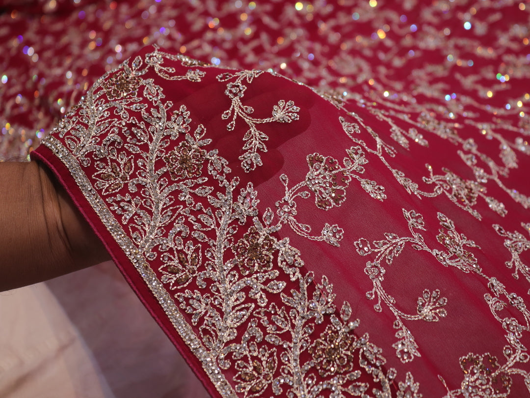 “The Raspberry Sorbet” Premium Designer Saree