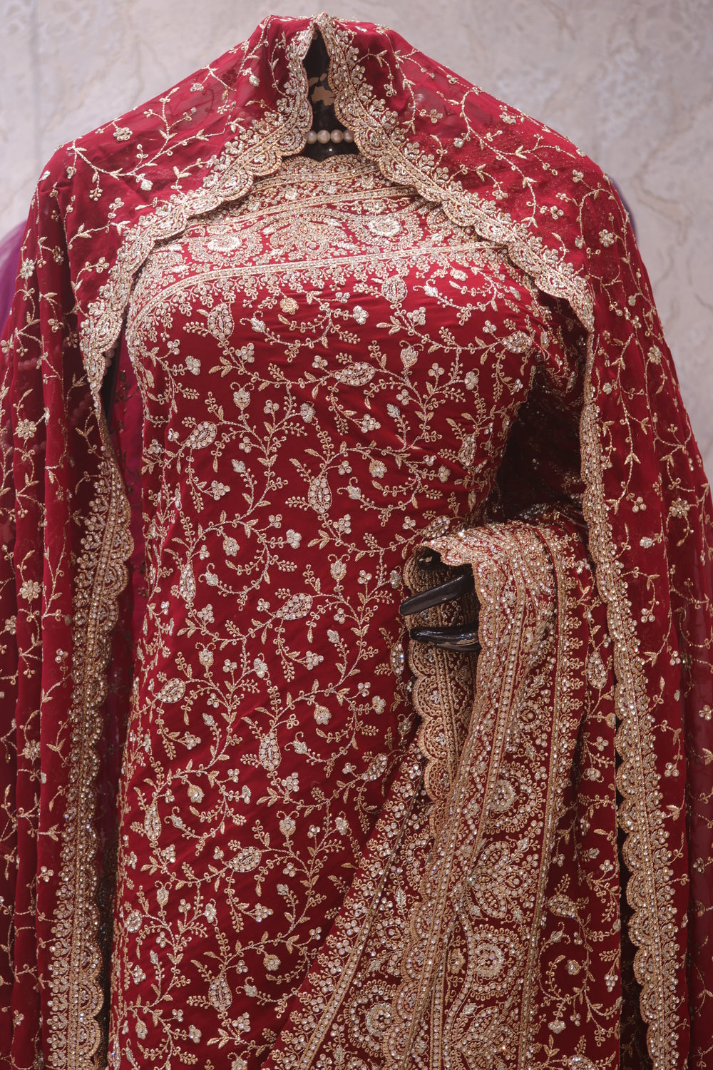 "The Royal Maroon" Vol 2 Bridal Saree with Veil