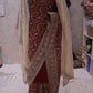 "The Royal Maroon" Bridal Saree with Veil