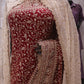 "The Royal Maroon" Bridal Saree with Veil