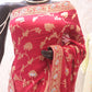 “The Rouge Pink” Premium Banarasi Chiffon Saree