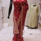 “The Rouge Pink” Premium Banarasi Chiffon Saree