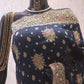 “The Midnight Blue” Premium Banarasi Chiffon Saree