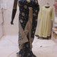 “The Midnight Blue” Premium Banarasi Chiffon Saree