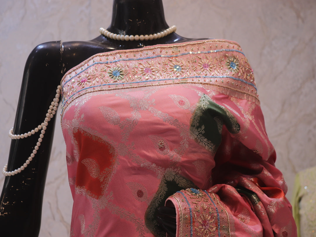 “The Blush Pink” Premium Banarasi Silk Saree