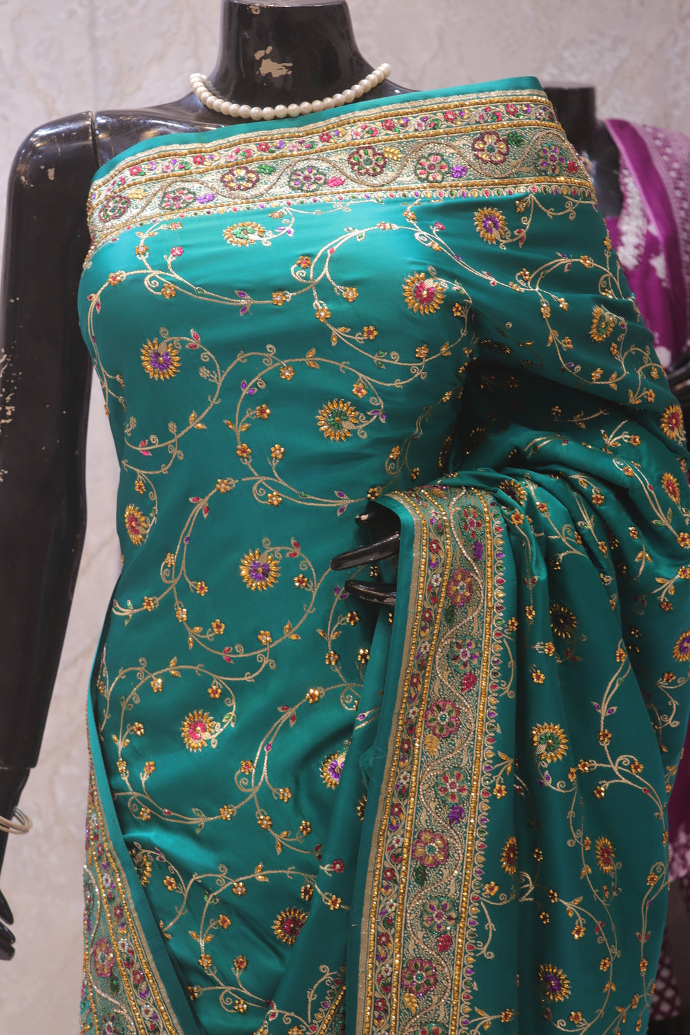 "The Persian Green" Premium Banarasi Silk Saree