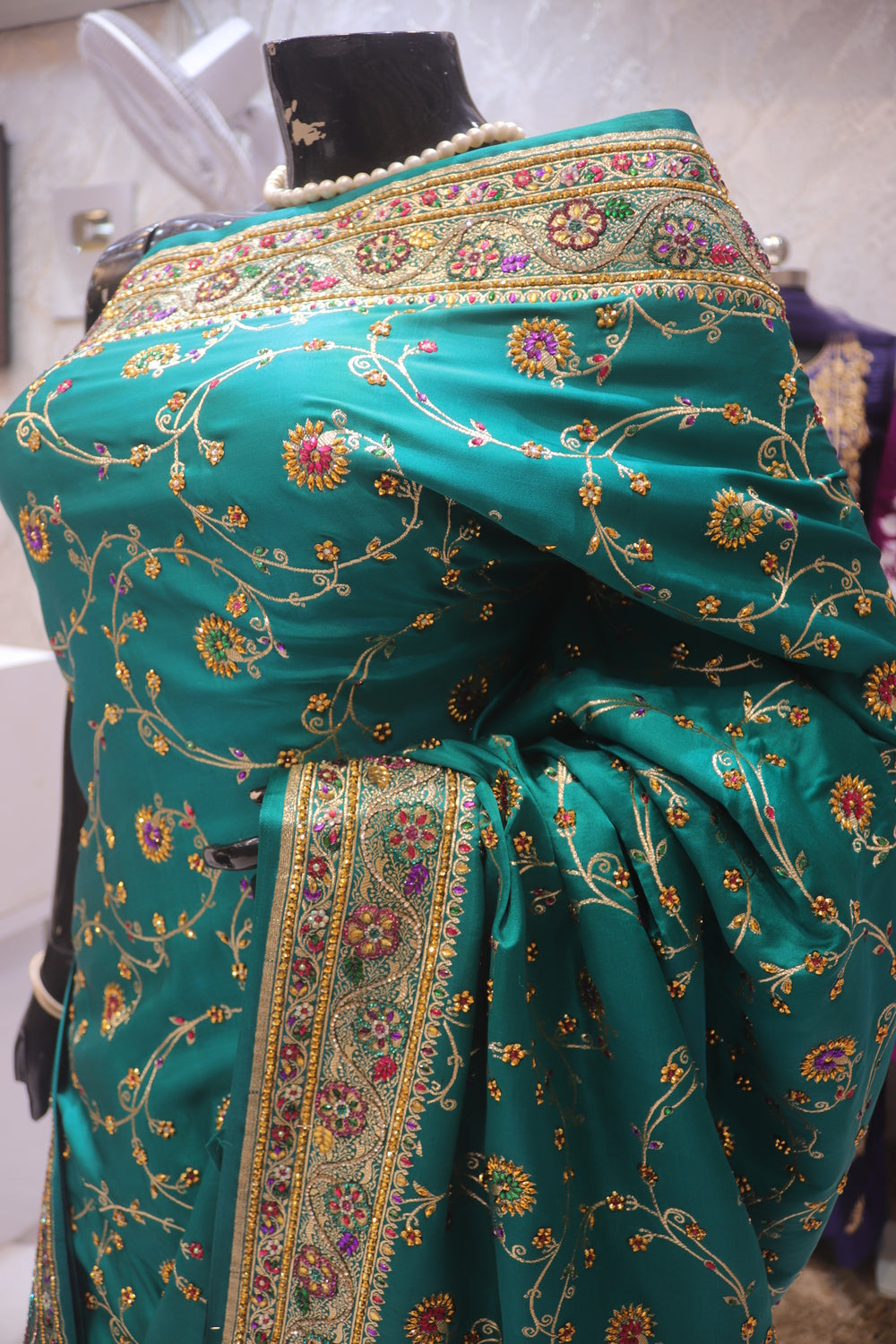 "The Persian Green" Premium Banarasi Silk Saree