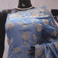 "The Light Steel Blue" Banarasi Dupian Silk Saree