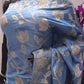 "The Light Steel Blue" Banarasi Dupian Silk Saree