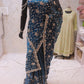 “The Prussian Blue” Premium Designer Saree