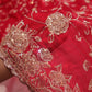 “Royal Elegance Fendi Fabric Saree in Raspberry Sorbet”