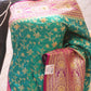 “The Persian Green Duet” Premium Banarasi Silk Saree