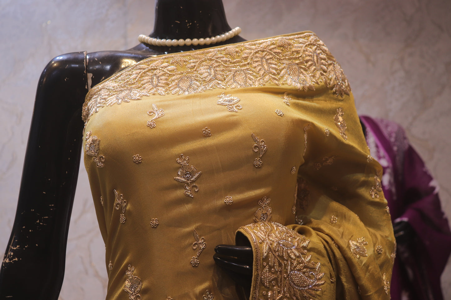 "The Antique Gold" Premium Luxurious Handcrafted Saree