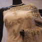 "The Champagne Gold" Designer Net Saree with Heavy Zardozi