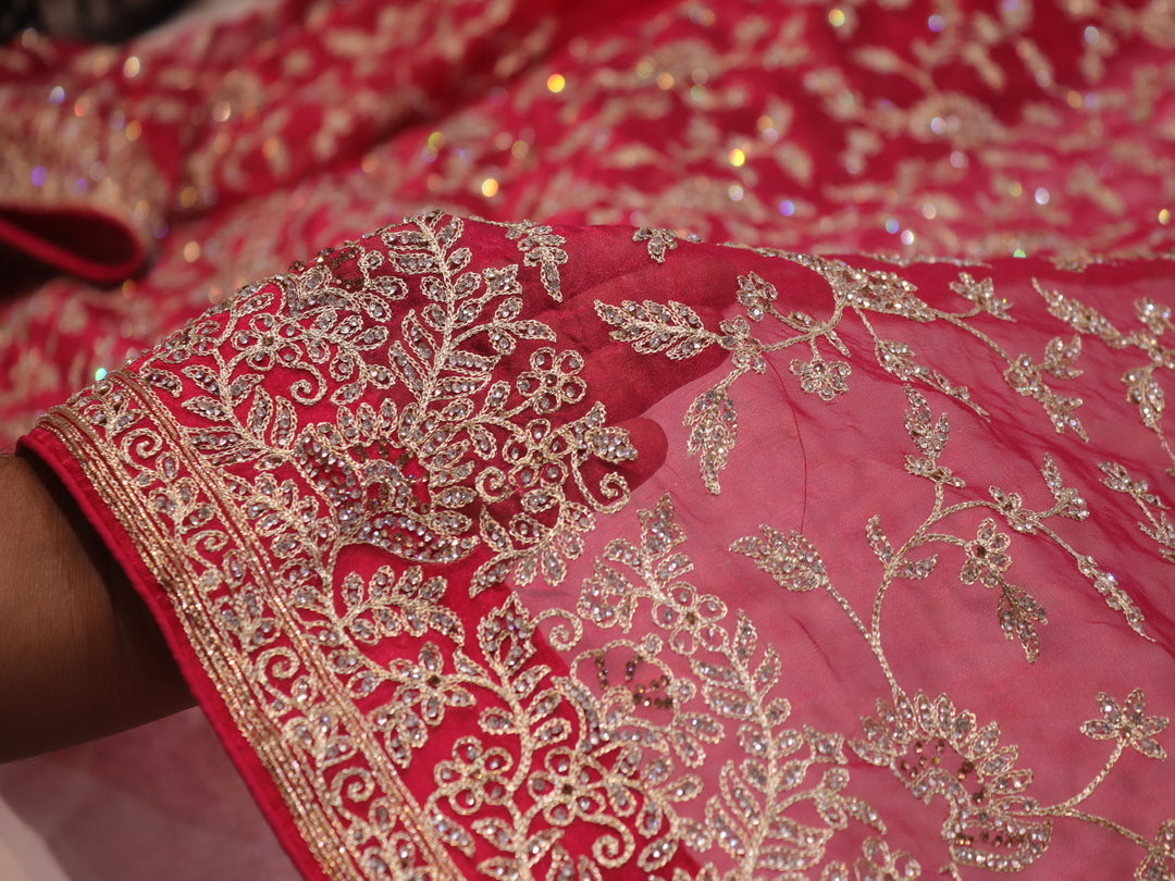 “The Pink Splash” Premium Designer Saree