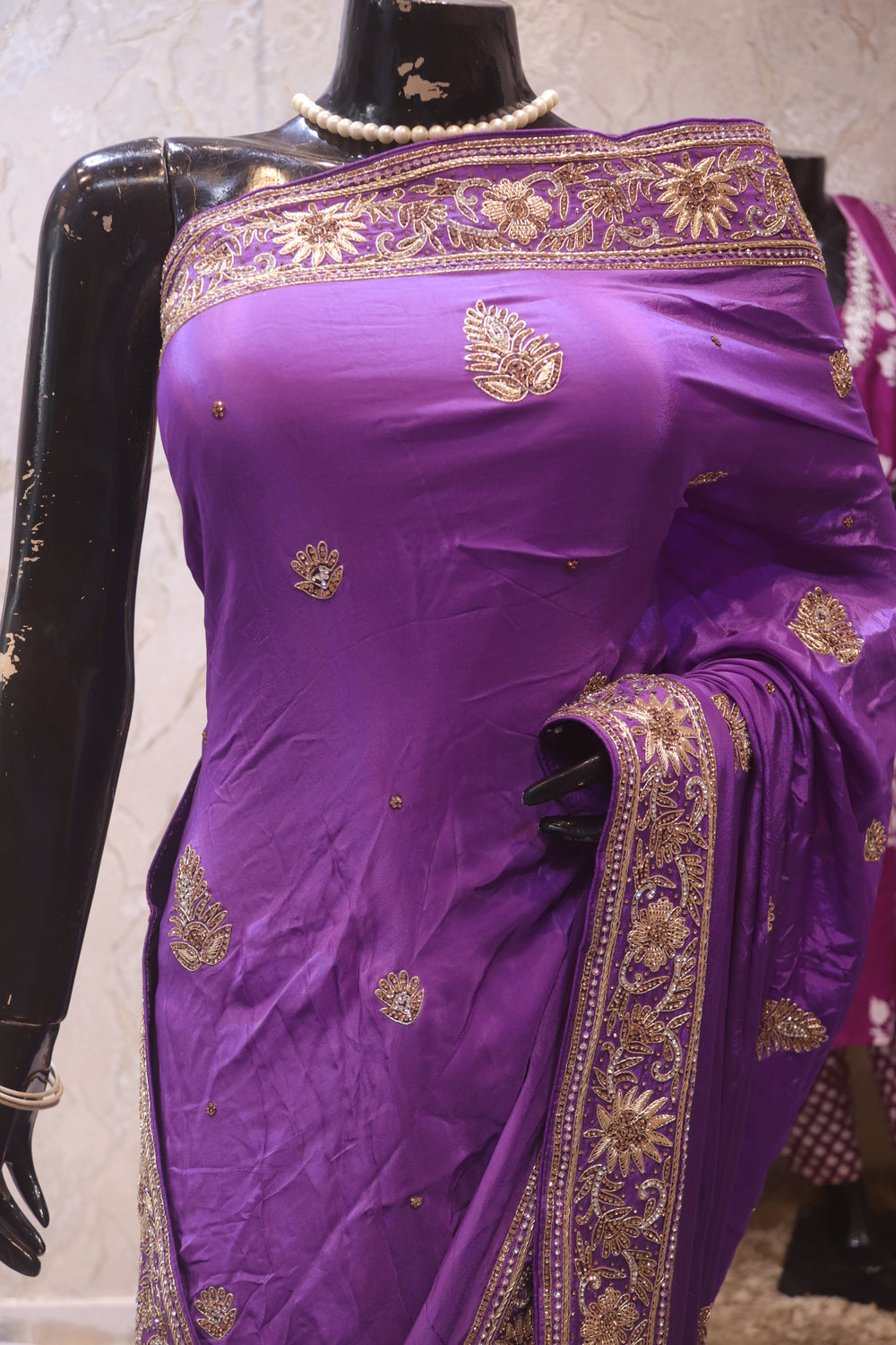 “The True Purple” Premium Handcrafted Designer Saree