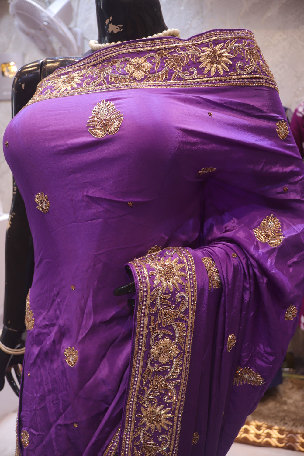 “The True Purple” Premium Handcrafted Designer Saree