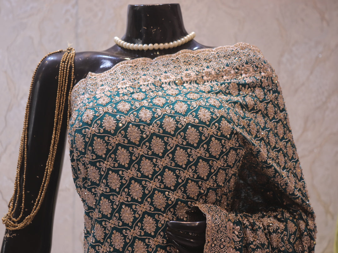 “The Cerulean Blue” Premium Designer Saree