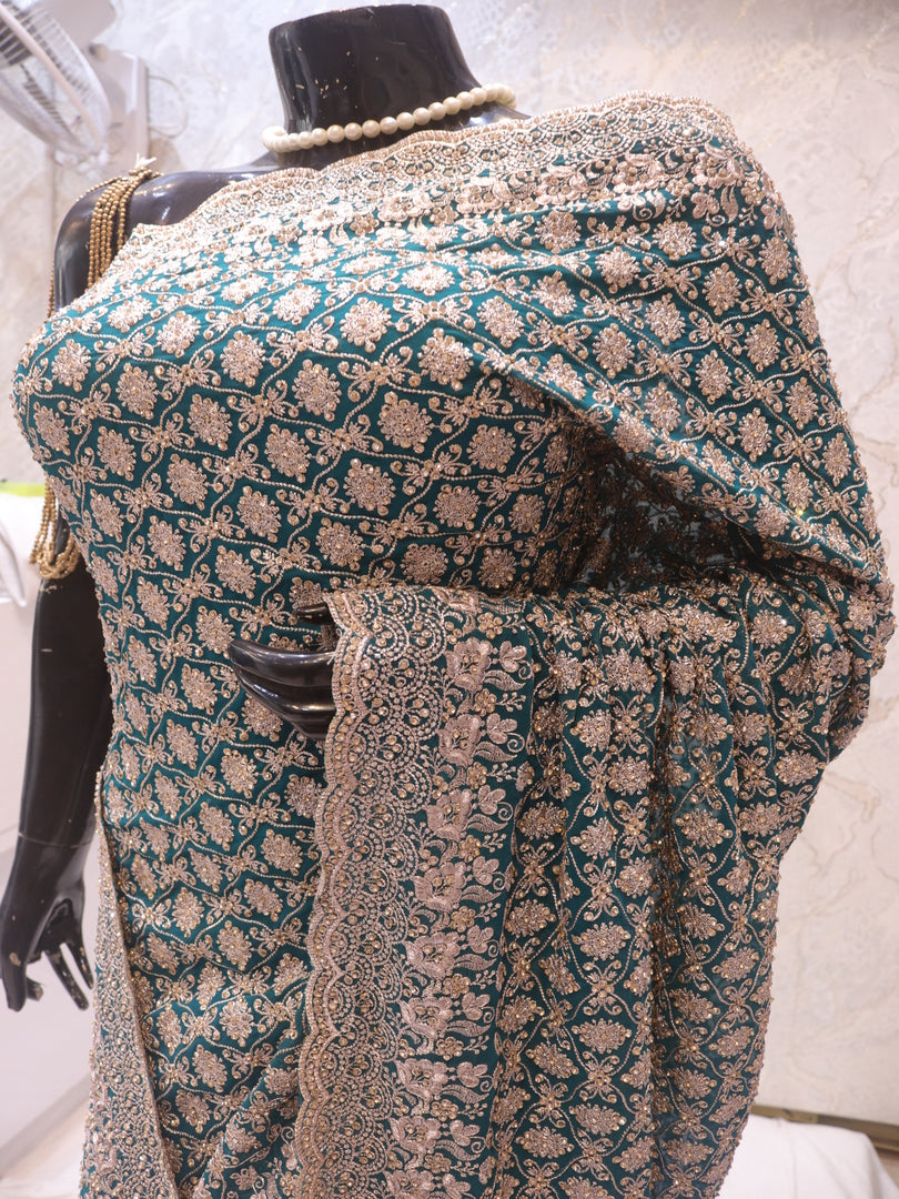 “The Cerulean Blue” Premium Designer Saree