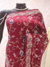 “The Deep Maroon” Premium Handcrafted Designer Saree