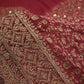 “The Salmon Pink” Premium Designer Saree with Veil
