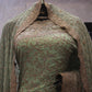 "The Pistachio Green" Premium Designer Saree with Stunning Veil