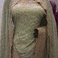 "The Pistachio Green" Premium Designer Saree with Stunning Veil