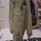 "The Pistachio Green" Premium Designer Saree with Stunning Veil