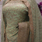 "The Pistachio Green" Premium Designer Saree with Stunning Veil