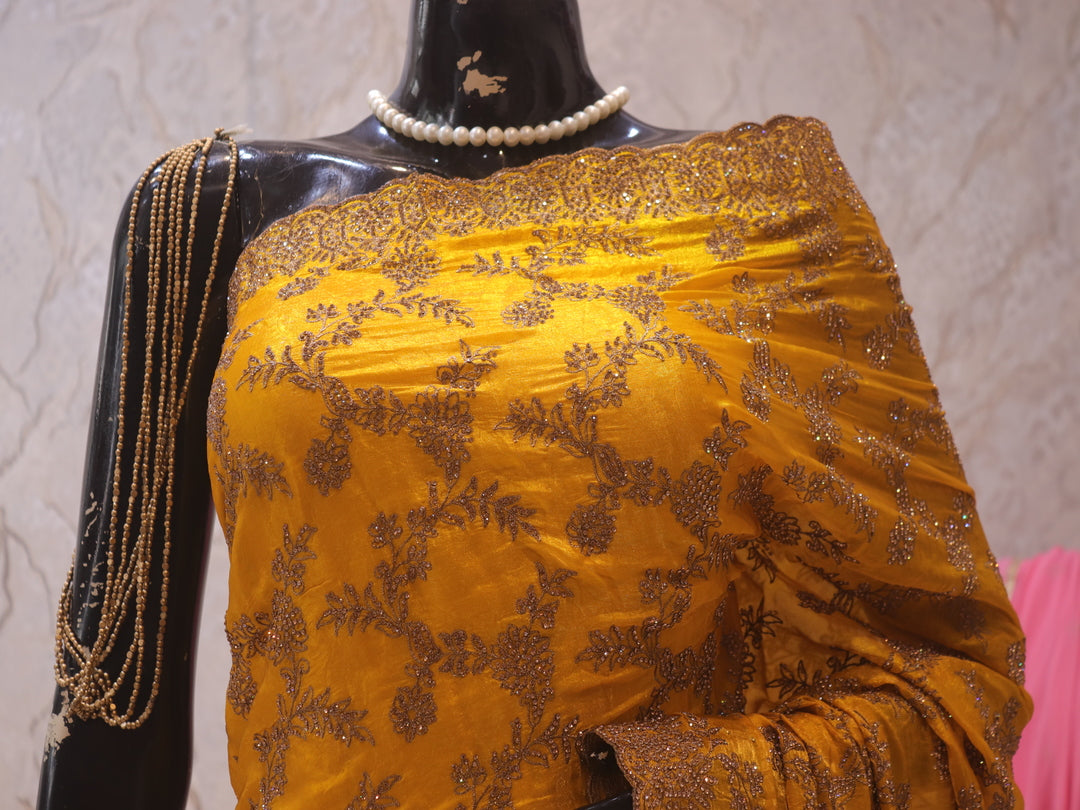 “The Sunflower Yellow "Premium Designer Saree