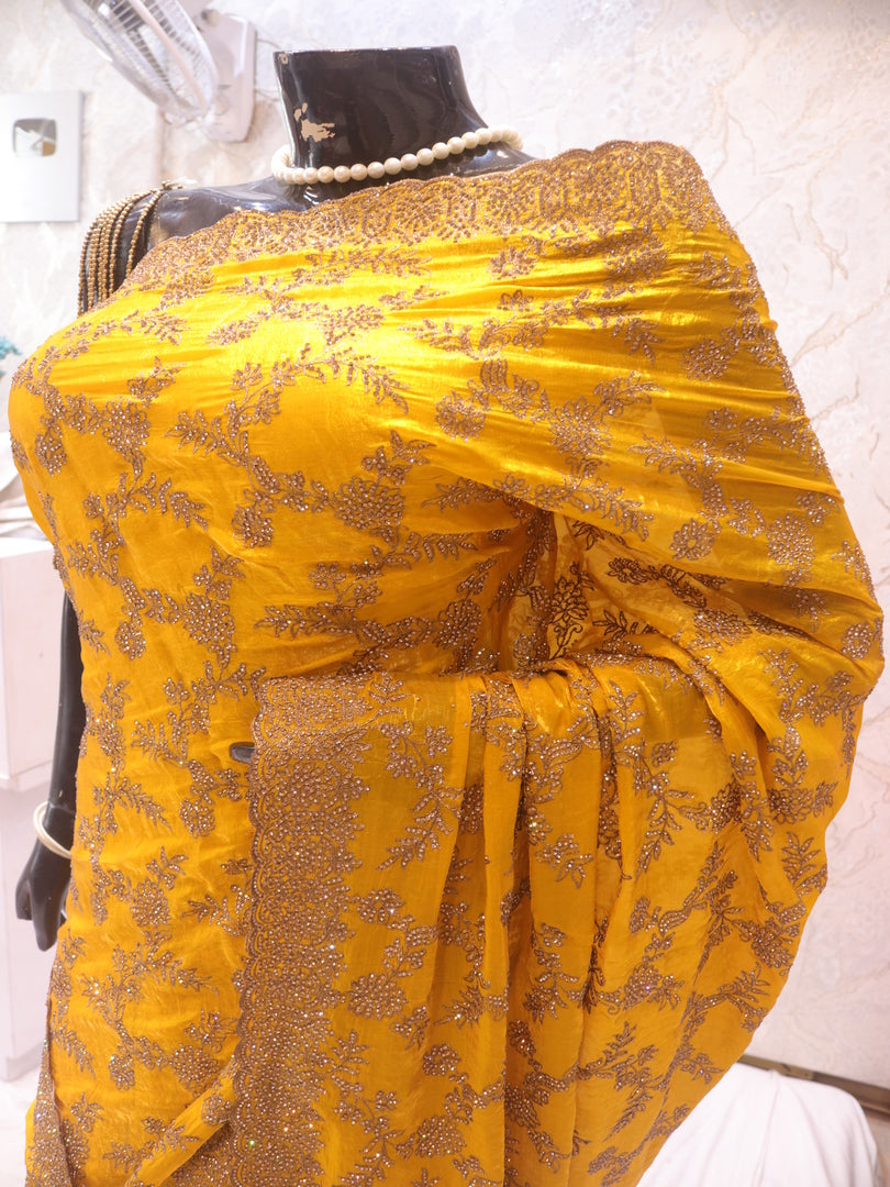 “The Sunflower Yellow "Premium Designer Saree