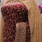 "The Dark Burgundy" Vol 3 Bridal Saree with Veil