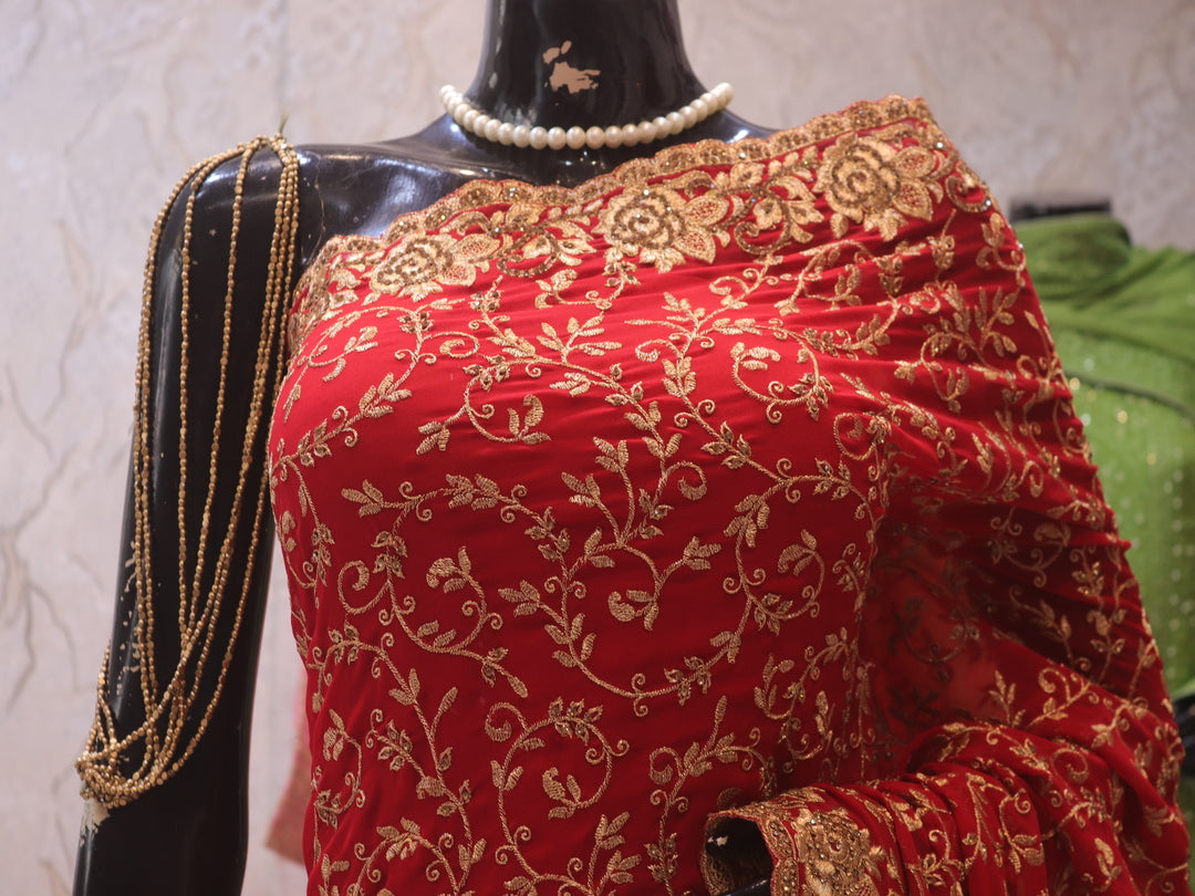 “The Red Chillies” Premium Designer Saree