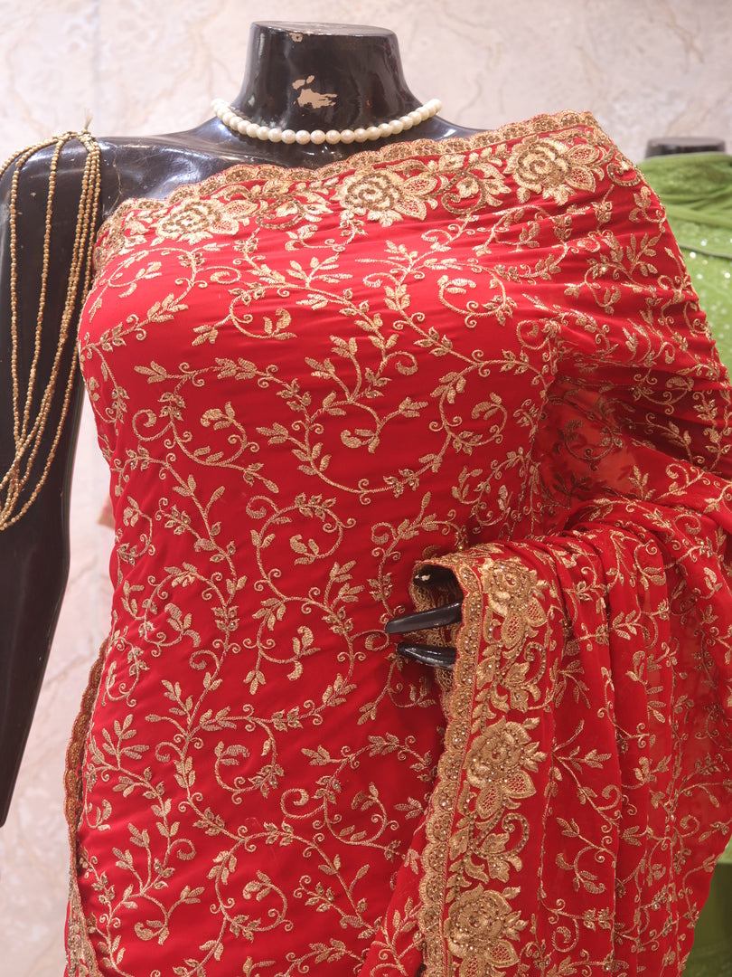“The Red Chillies” Premium Designer Saree