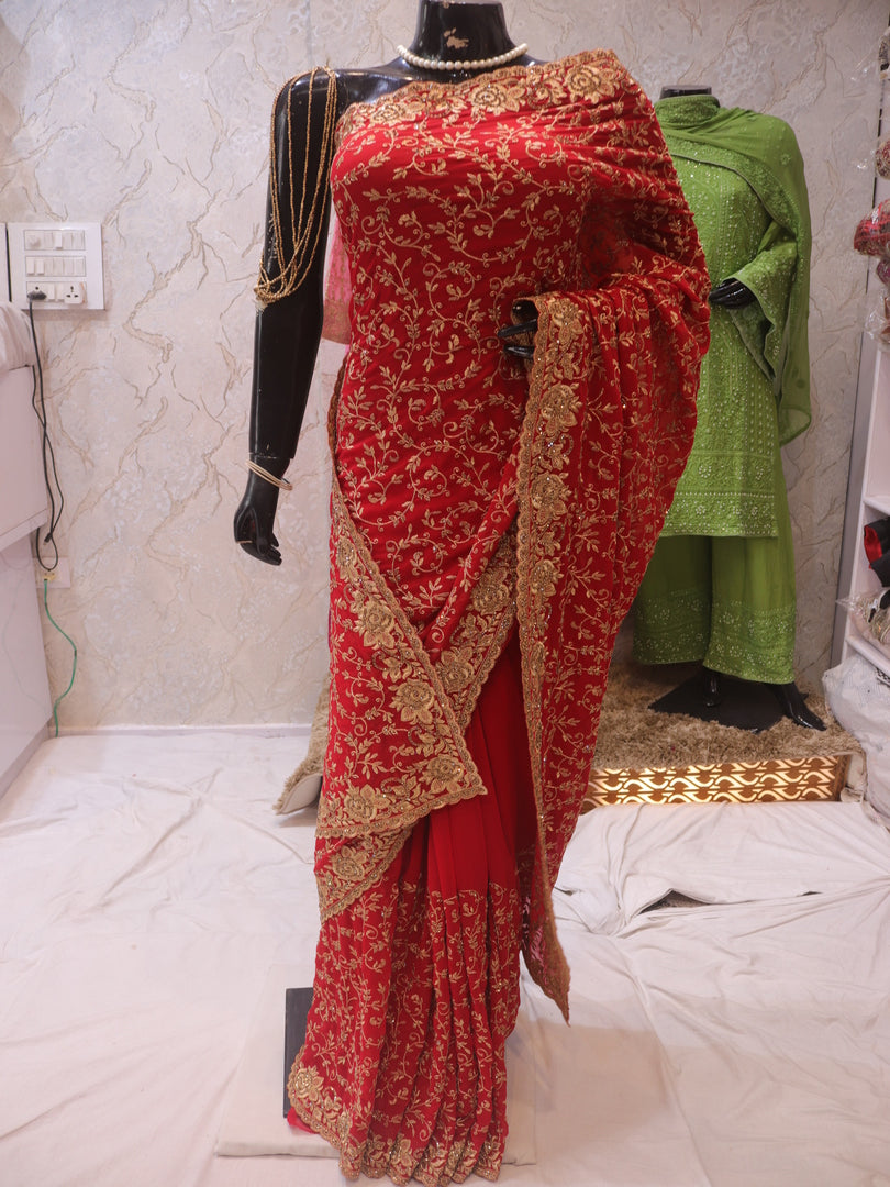 “The Red Chillies” Premium Designer Saree