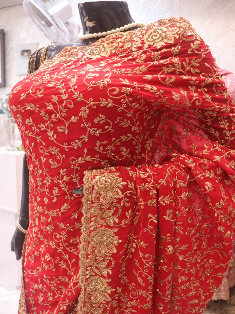 “The Red Chillies” Premium Designer Saree