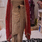 “The Champagne Gold” Premium Designer Saree with Veil