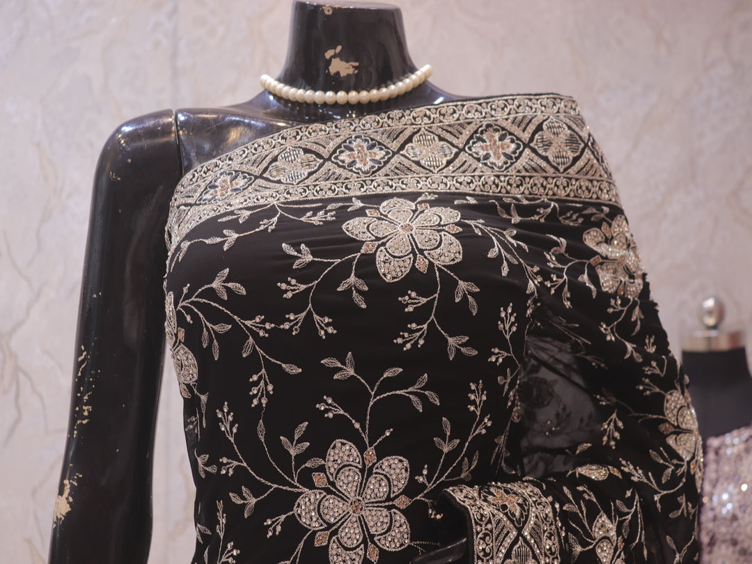 “The True Black” Premium Designer Saree
