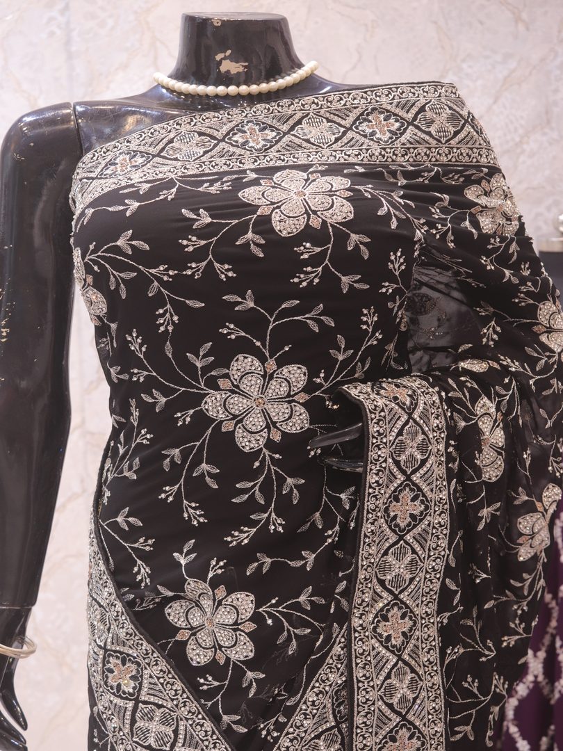 “The True Black” Premium Designer Saree